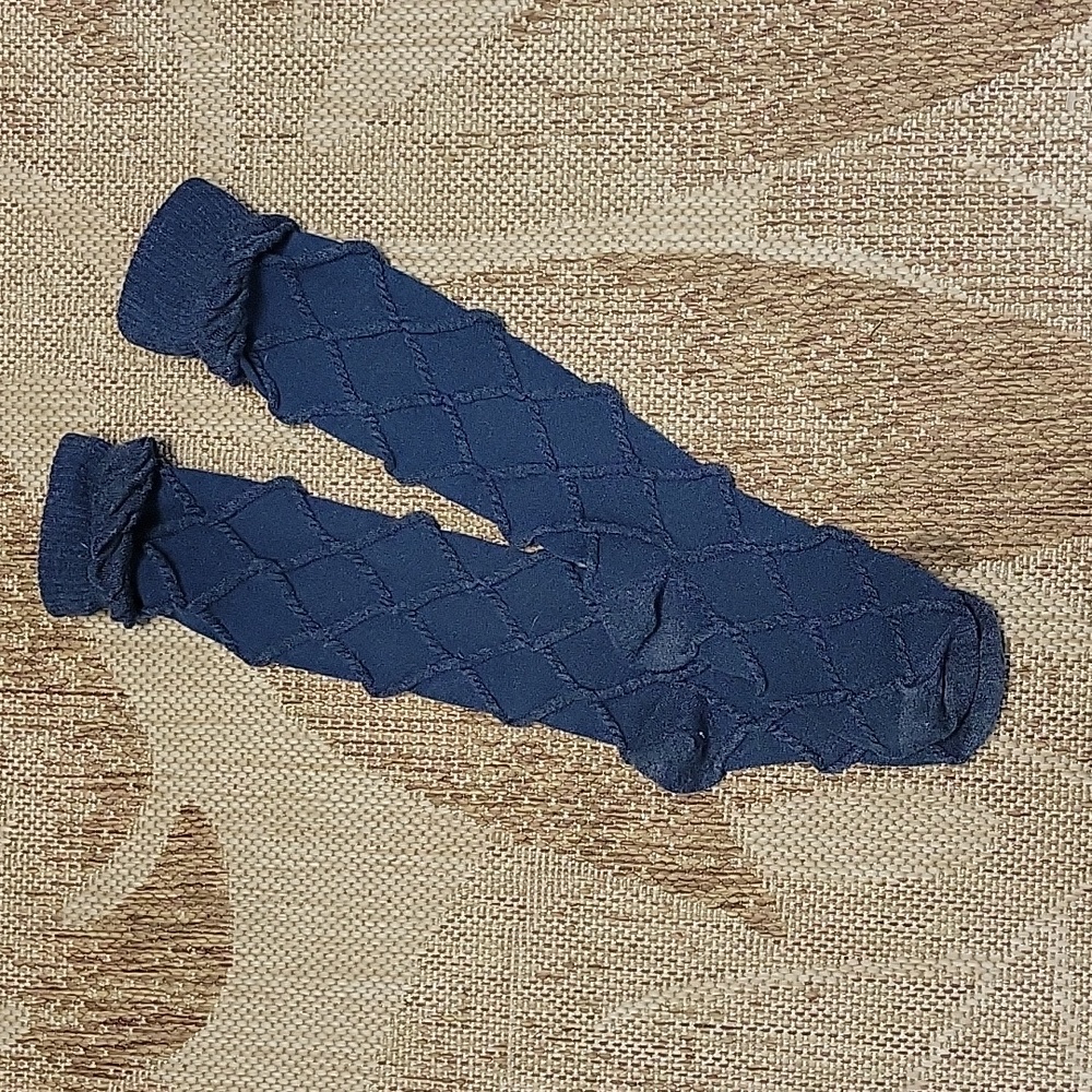 Knee high blue socks excellent condition